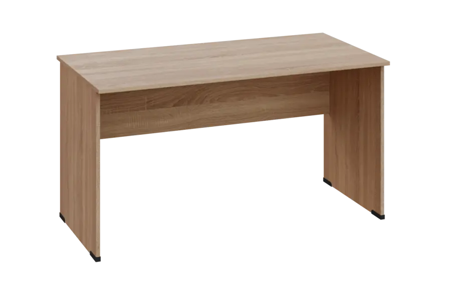 EPL 17 - 14 stůl kancelářský, dřevěná podnož, deska 18 mm, široký 1400 mm, dub bardolino